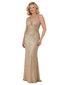 Sparkly V-neck Sequin Spaghetti Straps Ruched Long Mermaid Mother Of The Bride Dresses