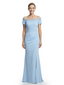 Mother of The Groom Gown Off Shoulder Short Sleeve Fitted Floor-Length Beaded Trim Classy Modern Formal Evening Dress