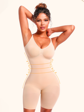 Women's Shapewear Bodysuit Tummy Control Body Shaper Seamless Sculpting Snatched Waist Body Suit