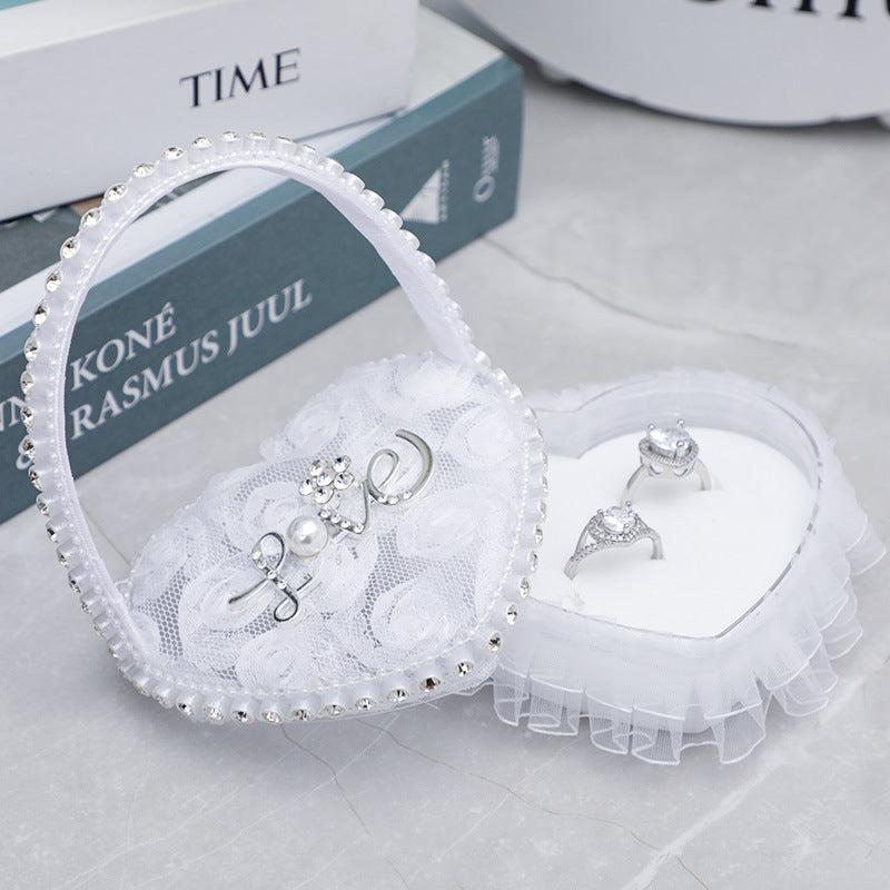 Wedding Ring Pillow For The Groom And Bride, Creative Portable, JZH-5961