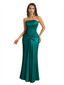 Sexy Sweetheart Strapless Silky Satin Mermaid Long Bridesmaid Dresses Online