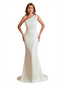 Elegant One Shoulder Soft Satin Mermaid Pretty Long Bridesmaid Dresses Online