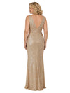 Sparkly V-neck Sequin Spaghetti Straps Ruched Long Mermaid Mother Of The Bride Dresses