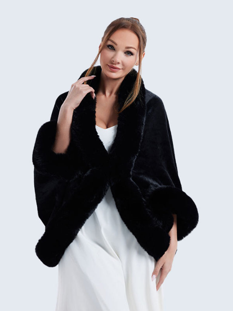 Faux Fur Shawl Wrap Stoles for Bridal Wedding Dresses