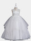 Flower Girls Satin Tulle Princess Pageant Dress for Wedding Kids Tutu Dress