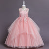 Flower Girls Satin Tulle Princess Pageant Dress for Wedding Kids Tutu Dress