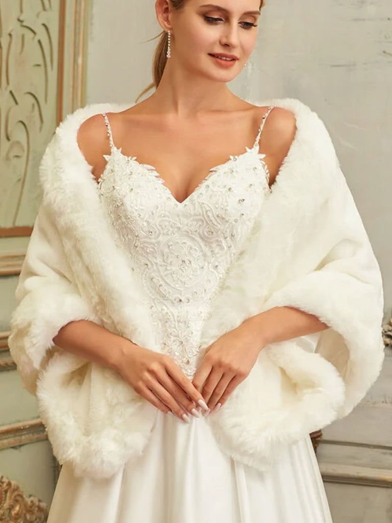 prom dress with fur shawl Hollywood Nights Faux Fur Shawl Wrap Black Size M/L from Hello Molly