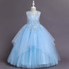 Flower Girls Satin Tulle Princess Pageant Dress for Wedding Kids Tutu Dress