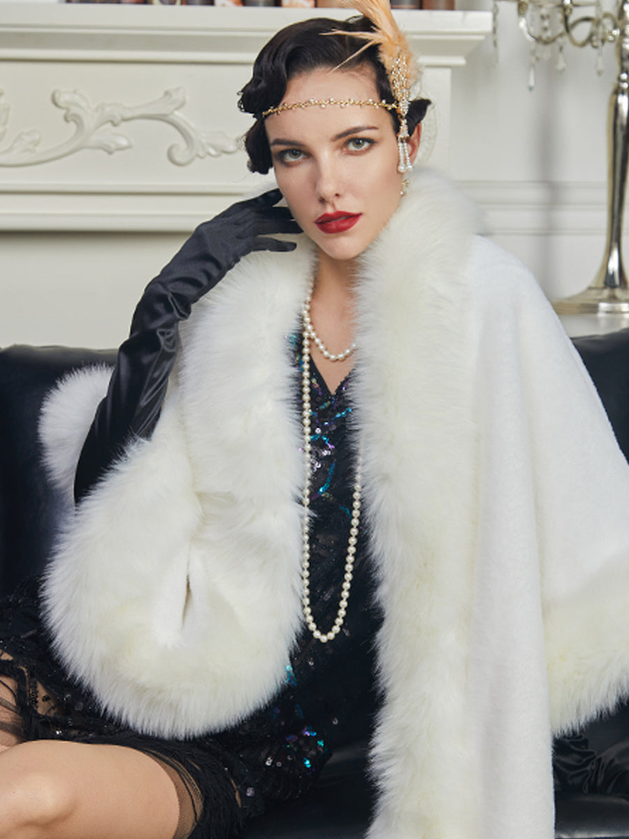 Faux Fur Shawl Wrap Stoles for Brides