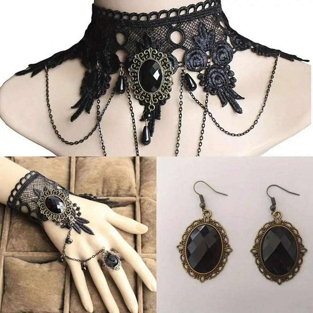 Ragno Halloween Gioielli Gotici Choker Pizzo Choker Gotico Collana Ragno Halloween Gioielli Gotici Choker Pizzo Choker Gotico Collana