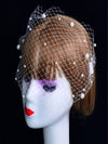 Elegant Simple Pearl Hair Comb Style Bridal Veil, VA05