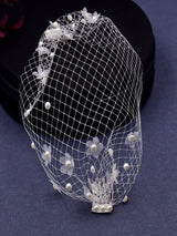 Elegant Simple Sweet Vintage Pearls Bridal Veil, VA15