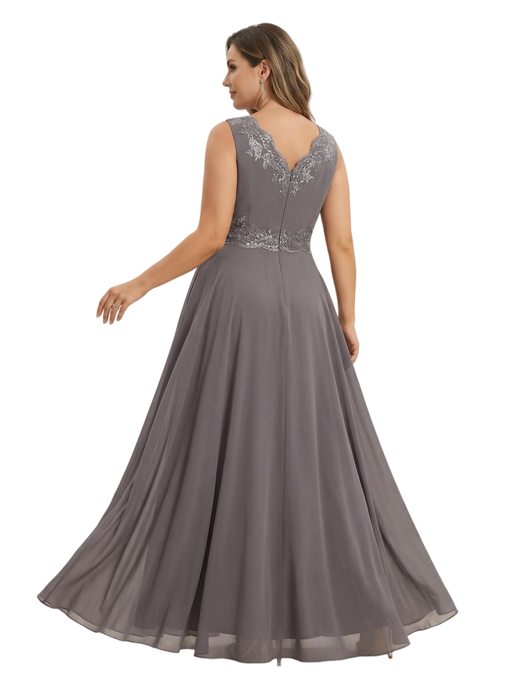 Elegant Lace Chiffon A-Line Mother of The Bride Dresses and Jacket