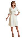 Elegant Half Sleeves Mother of the Bride Dresses With a Lapel Collar For Women