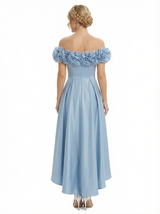 Morden Off Shoulder A-Line Satin High Low Mother of the Bride Dresses