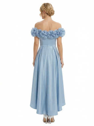 Morden Off Shoulder A-Line Satin High Low Mother of the Bride Dresses