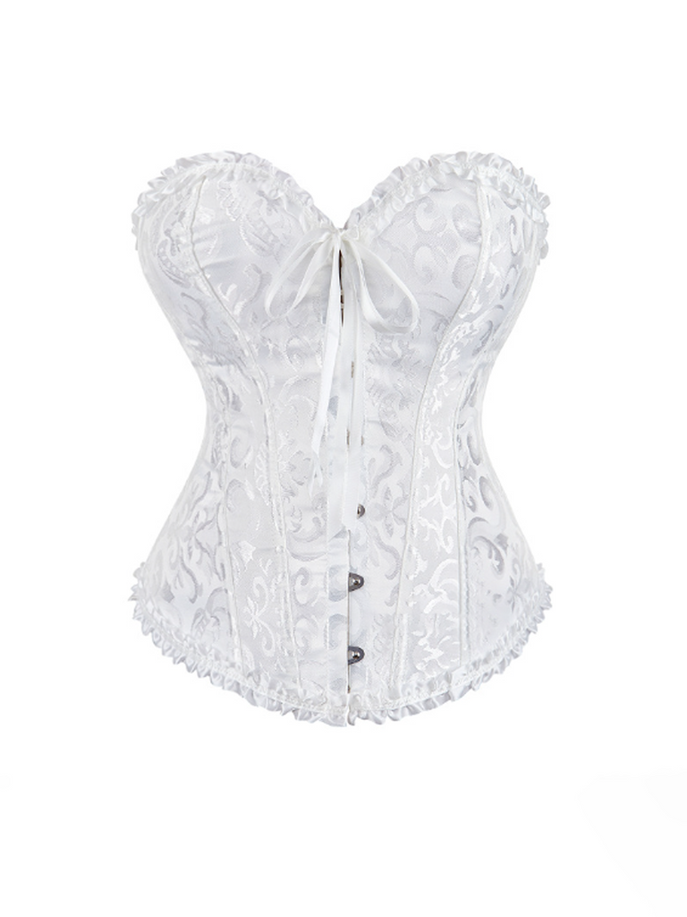 Corset Tops for Women, Bustier Shapewear Lingerie, Lace Waist Push Up Bodysuit