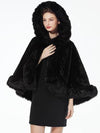 Hooded Faux Fur Shawl Wrap Stoles for Bridal Wedding Dresses