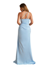 Elegant One Shoulder Mermaid Side Slit Soft Satin Long Wedding Bridesmaid Dresses