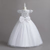 Flower Girls A-line Princess Dress with Bow for Wedding Kids Tutu Dress