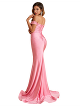 Sexy Off The Shoulder Mermaid Stretch Jersey Long Bridesmaid Dresses