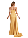 Sexy Sweetheart Soft Satin Mermaid Side Slit Long Bridesmaid Dresses Online