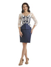 Elegant Long Sleeves Lace Short Petite Mother of The Bride Dresses