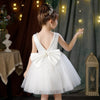 Flower Girls Simple A-line Princess Midi Dress for Wedding Kids Tutu Dress