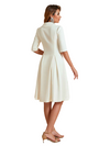 Elegant Half Sleeves Mother of the Bride Dresses With a Lapel Collar For Women
