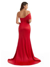 Elegant One Shoulder  Floor Length Mermaid Bridesmaid Dresses In Satin