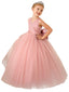 Flower Girls with Bow A-line Princess Gown for Wedding Kids Dress