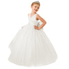 Flower Girls with Bow A-line Princess Gown for Wedding Kids Dress