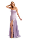 Spring Simple Sweetheart Satin Long Bridesmaid Dresses