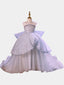 Flower Girls Rhinestone Fairytale A-line Luxury Princess Gown for Wedding Kids Dress