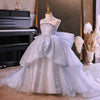 Flower Girls Rhinestone Fairytale A-line Luxury Princess Gown for Wedding Kids Dress