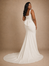 ChicSew Elegant Crepe Mermaid Square Neck Floor-Length Wedding Dress Online