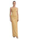 Sexy Strapless Asymmetrical Sheath Satin Mother Of The Bride Dress