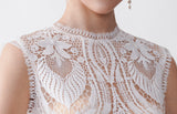 Sexy Mermaid Sleeveless Open Back Maxi Long Lace Wedding Dresses