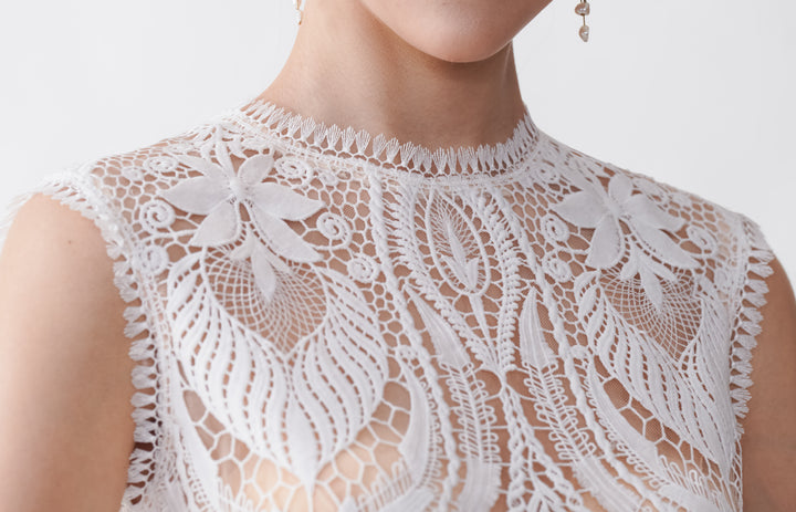 Sexy Mermaid Sleeveless Open Back Maxi Long Lace Wedding Dresses