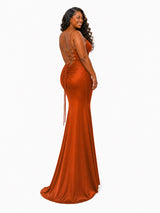 ChicSew Spaghetti Straps V-Neck Ruching Mermaid Soft Satin Long Bridesmaid Dresses