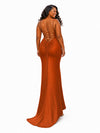 ChicSew Spaghetti Straps V-Neck Ruching Mermaid Soft Satin Long Bridesmaid Dresses