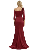Chicsew Elegant 3/4 Sleeves Satin Mermaid Mother Of The Bride Dresses