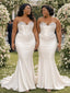 ChicSew Sweetheart Beading Mermaid Soft Satin Floor-Length Bridesmaid Dresses With Boning