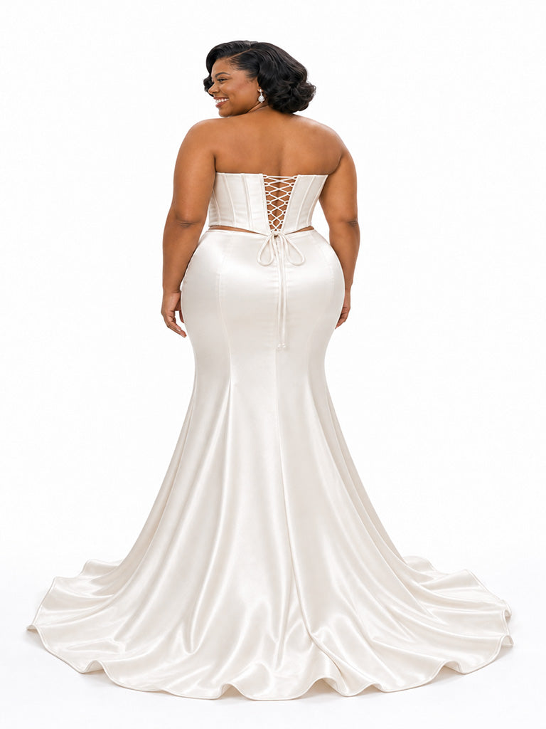 ChicSew Sweetheart Beading Mermaid Soft Satin Floor-Length Bridesmaid Dresses With Boning