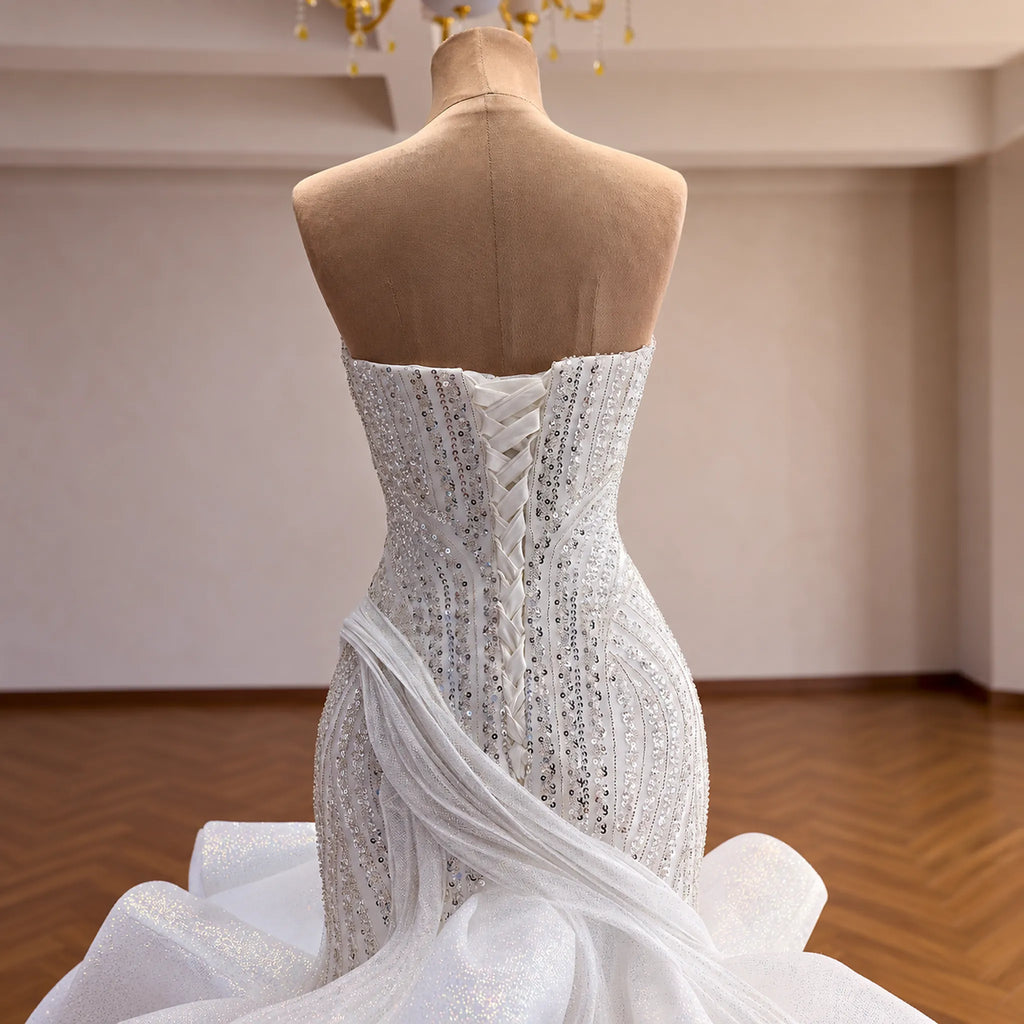 ChicSew Sweetheart Sequin Luxurious Wedding Dress