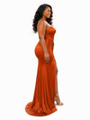 ChicSew Sweetheart Side Slit Mermaid Soft Satin Floor-Length Bridesmaid Dresses