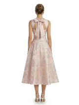 ChicSew Beautiful Jacquard Satin Jewel A-Line Midi Evening Formal Dresses With Bow