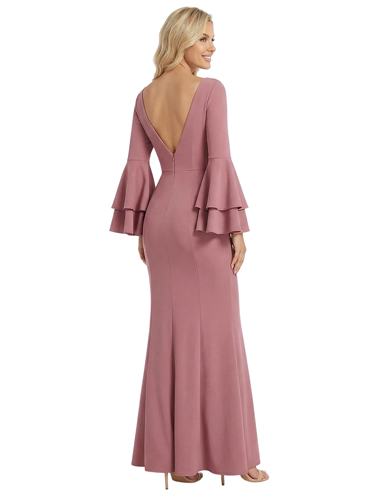 Classy Off the Shoulder Mermaid Prom Dress Lantern Puffy Sleeves Fancy Modern Formal Evening Gown