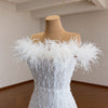 ChicSew Luxurious Off Shoulder Beaded Wedding Dress