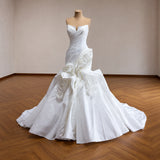 ChicSew Satin Ruching Mermaid Wedding Dress